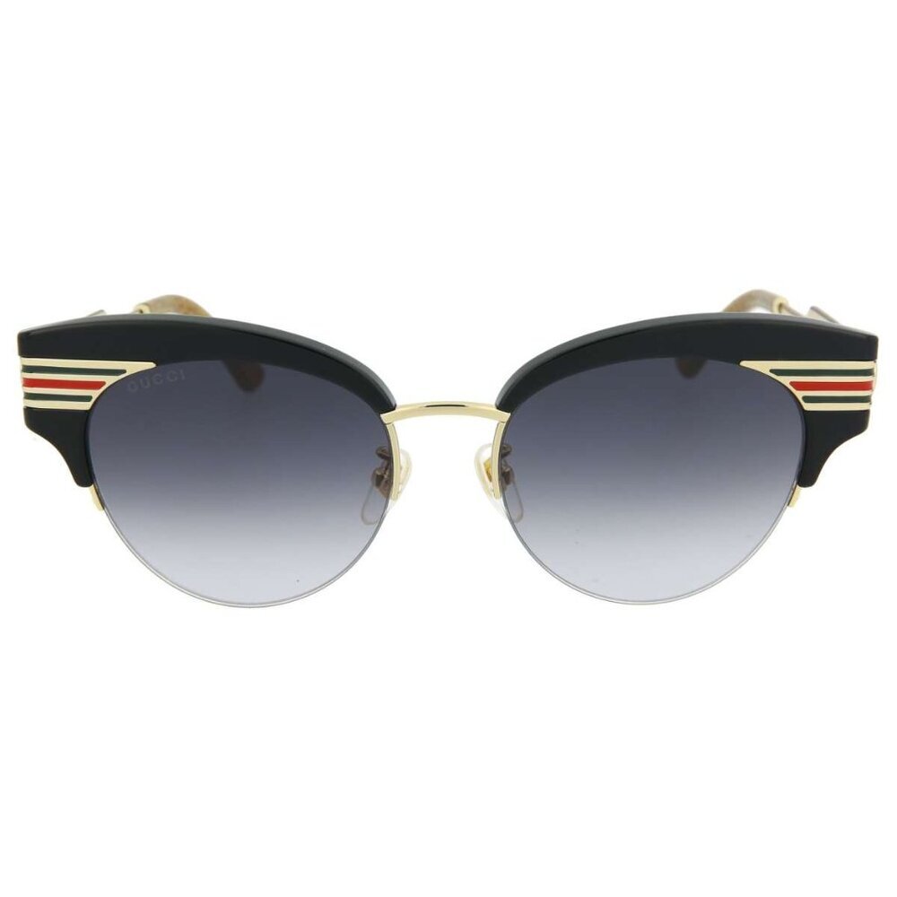 GUCCI Black Cat-Eye Web Accent Sunglasses GG0283S